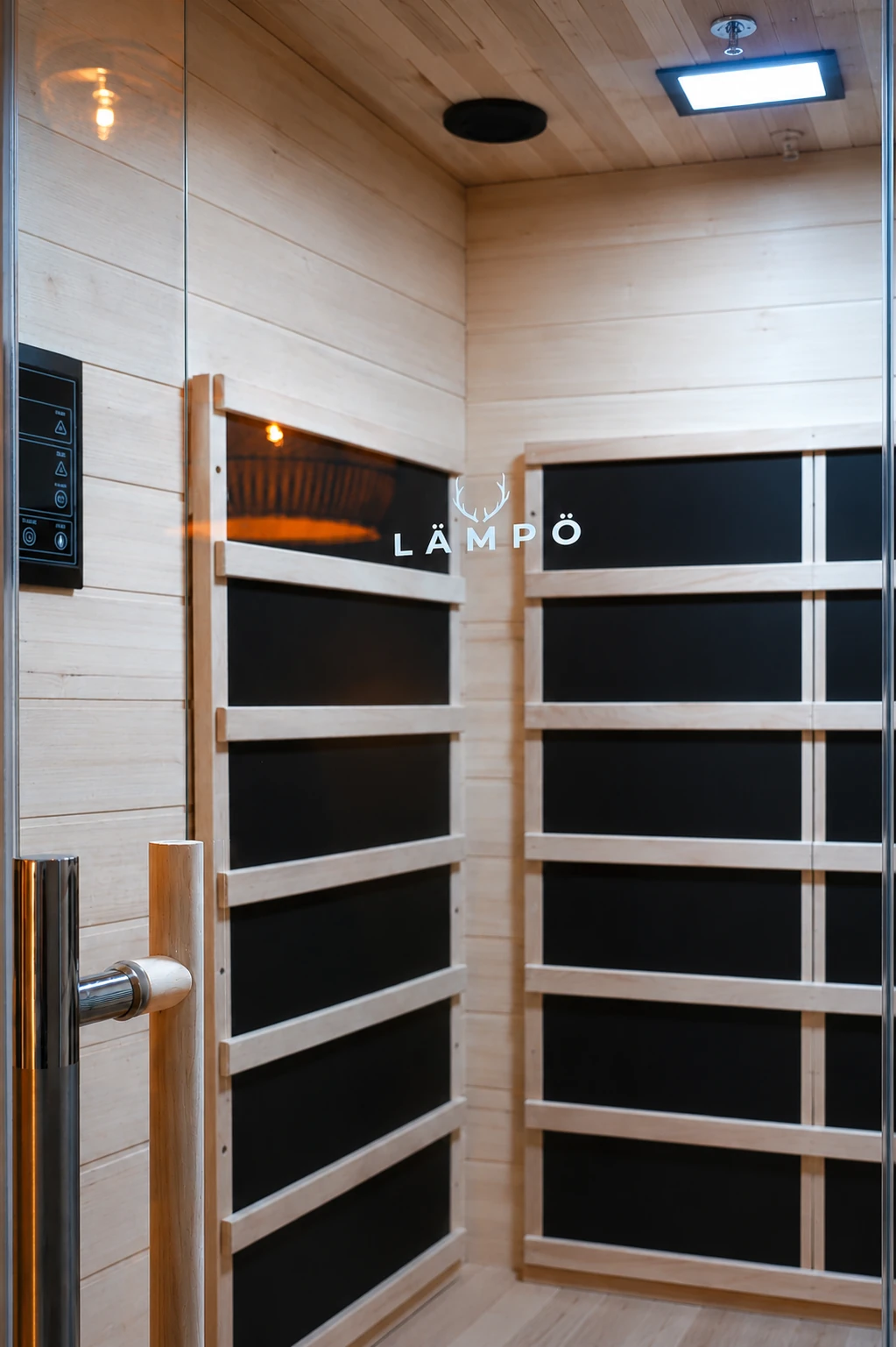 L’intérieur du sauna infrarouge deux places